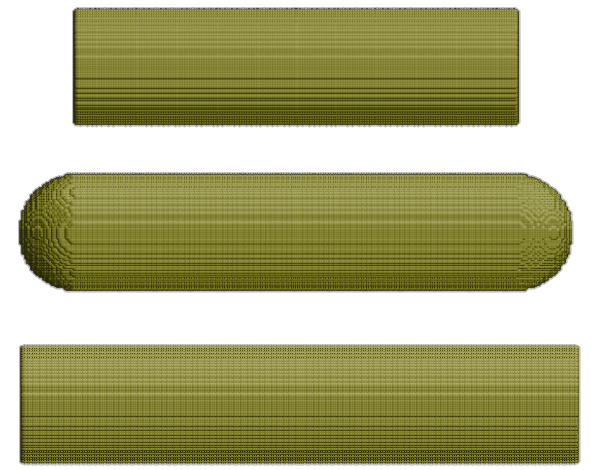 rod in relation to cylinder